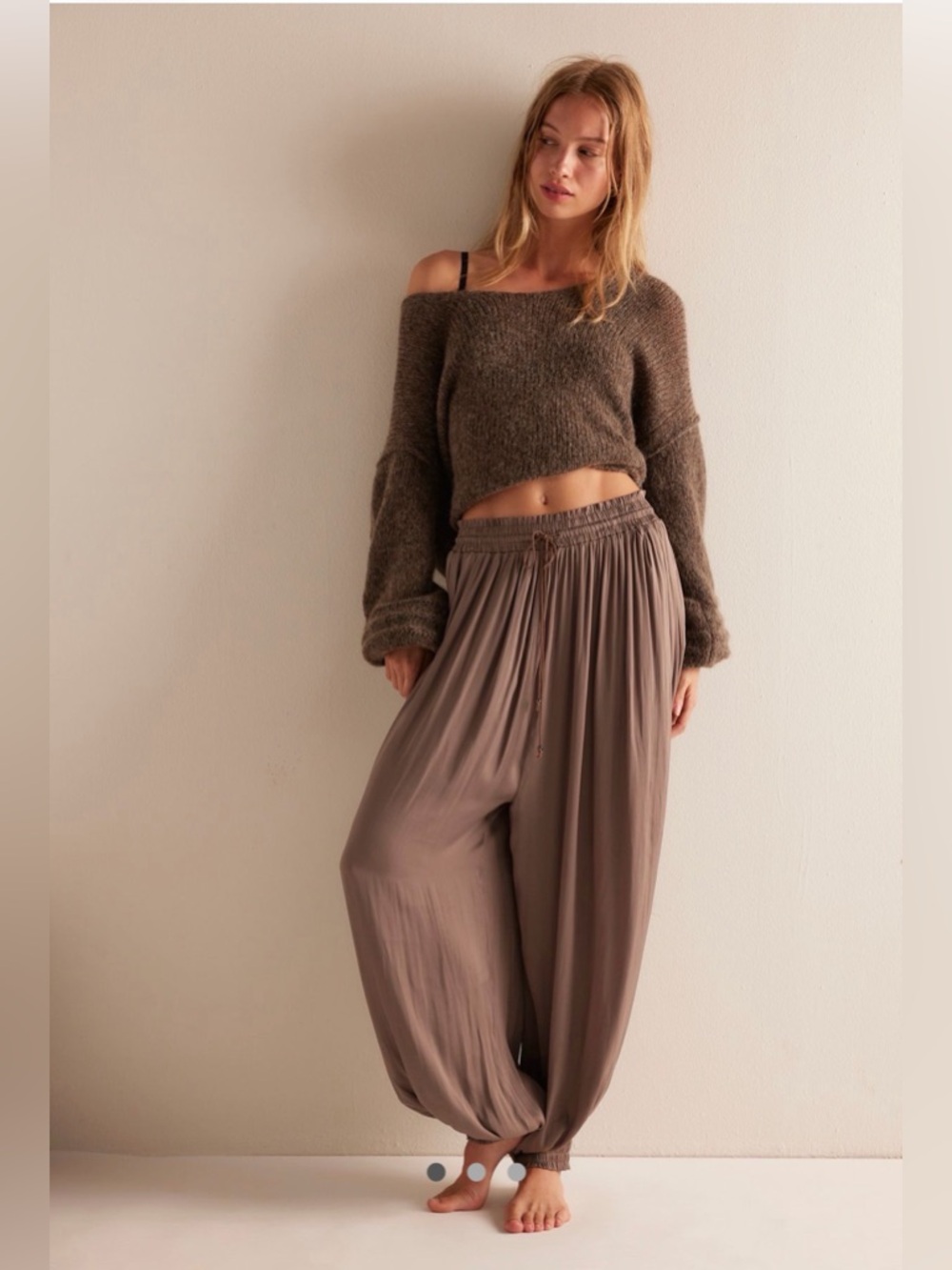 Free People sleepover crush balloon pants in leafless tree. Size Small. NWT